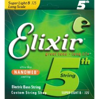 Струна Elixir 15425 Nanoweb Super Light Nickel Plated Steel B 125