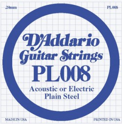 D'ADDARIO PL008 Отдельная струна 0.008"