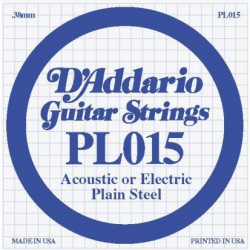 D'ADDARIO PL015 Отдельная струна 0.015