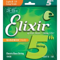 Струна Elixir 15430 Nanoweb Light Nickel Plated Steel B 130