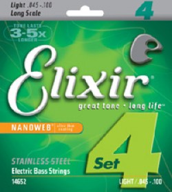 Elixir 14652 Nanoweb Light Stainless Steel 45-100