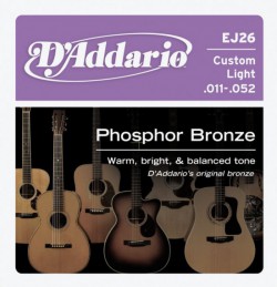 D'Addario EJ26 Phosphor Bronze Custom Light 11-52