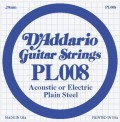 D'ADDARIO PL008 Отдельная струна 0.008"