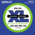 D'ADDARIO EXL165 Набор 4 струн для бас-гитары никель 045-105